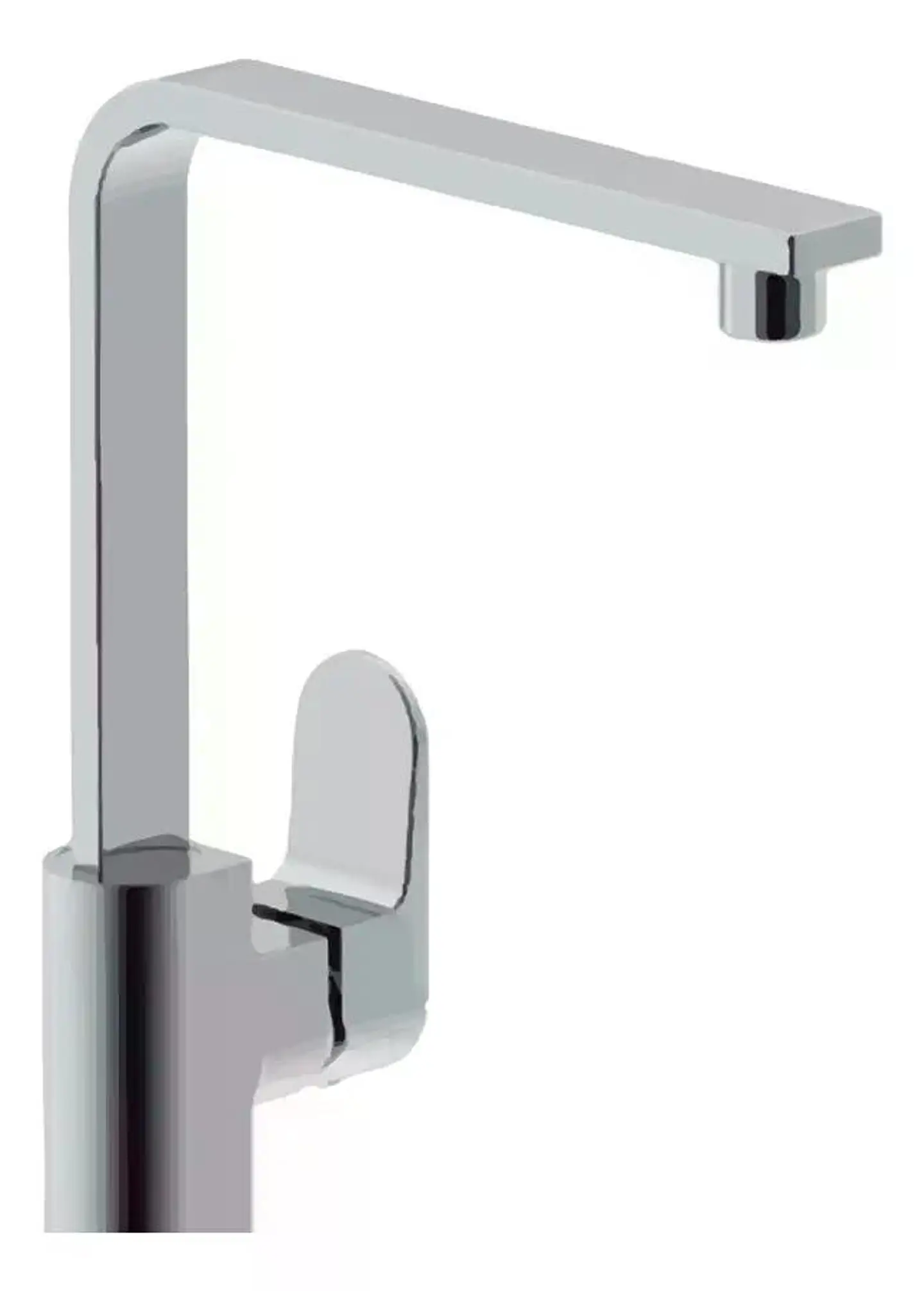 Llave Monomando Lavaplatos Vertical Recto Dusseldorf Taumm Plateado Brillante 4
