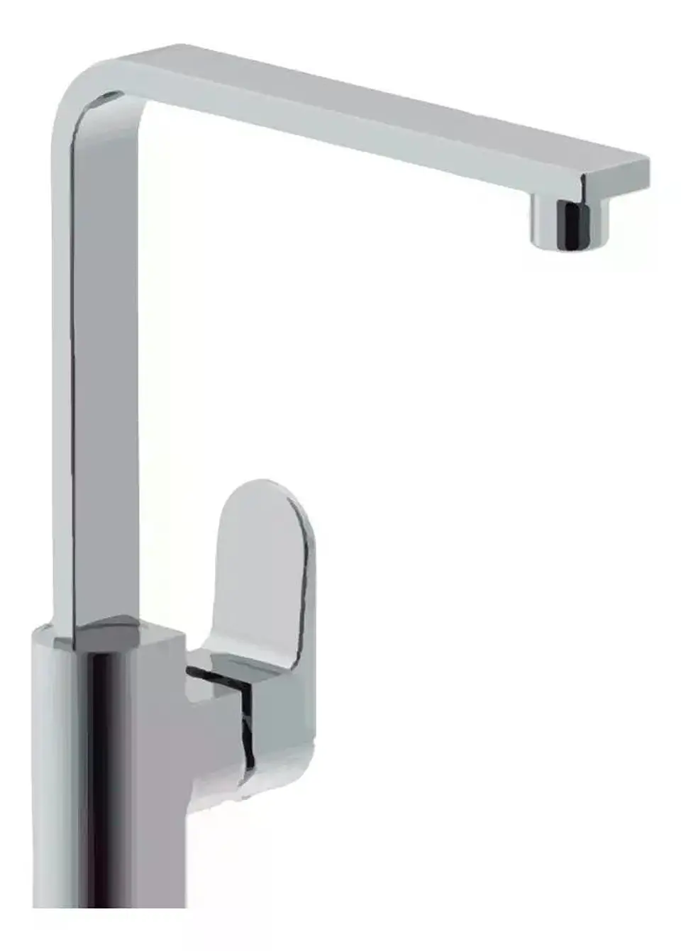 Llave Monomando Lavaplatos Vertical Recto Dusseldorf Taumm Plateado Brillante 4
