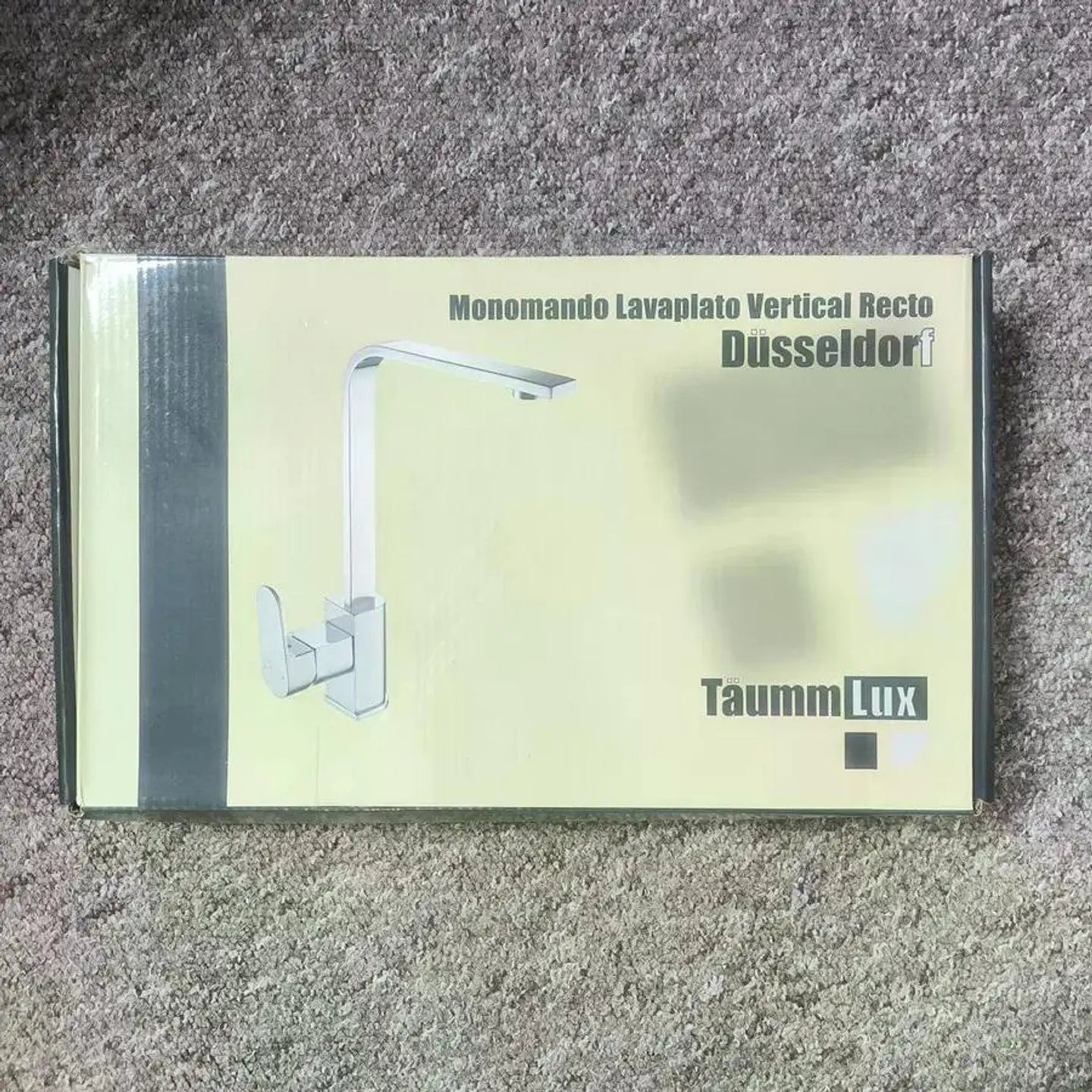 Llave Monomando Lavaplatos Vertical Recto Dusseldorf Taumm Plateado Brillante 7