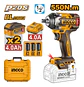 Llave Pistola De Impacto Bl 1/2 550 Nm Ingco 2 Bat Ciwli2055 Marrón Oscuro 20v 50 - 60 Hz - Miniatura 4