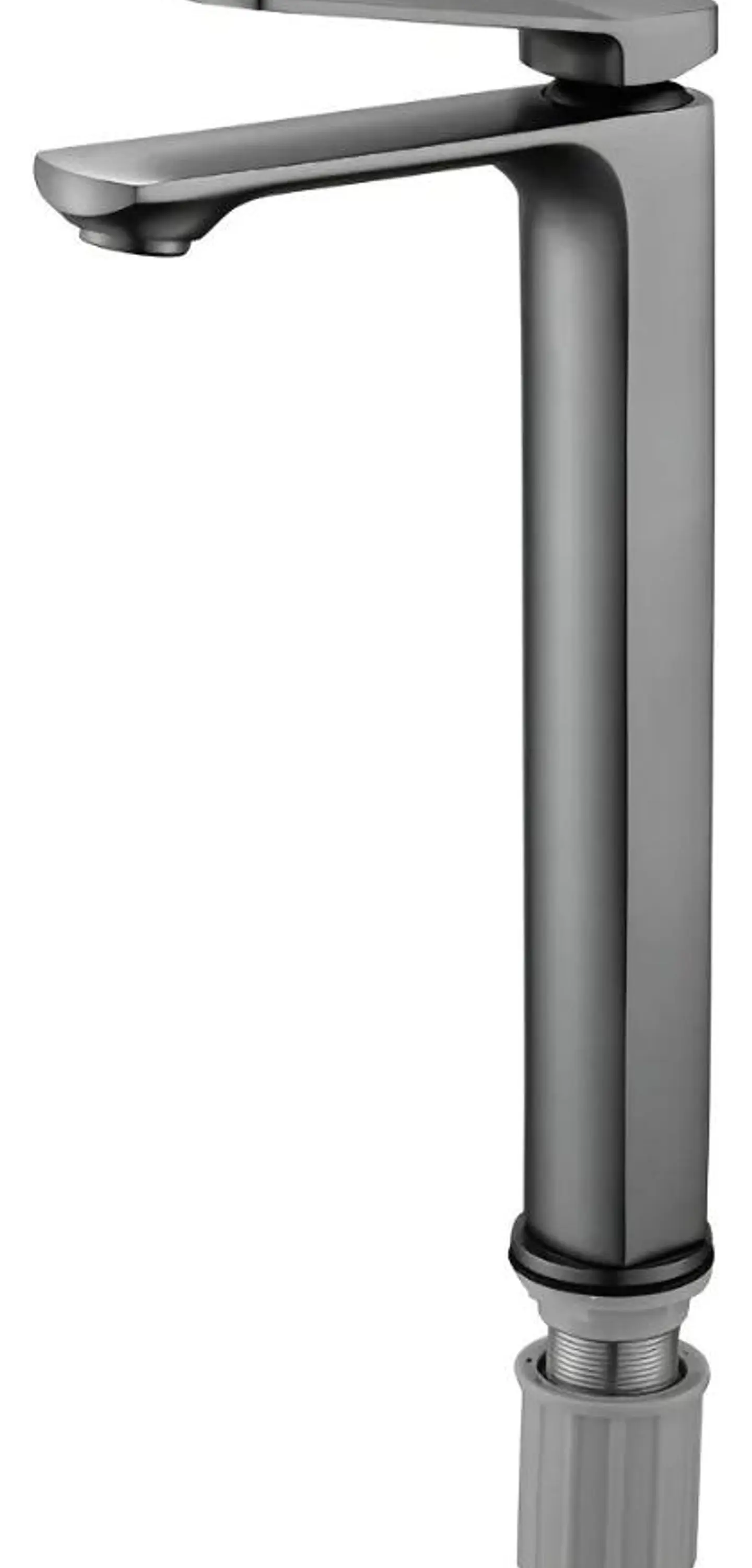 Llave Monomando Lavatorio Alto Kassel Taumm Deluxe Premium Gris Cepillado 1