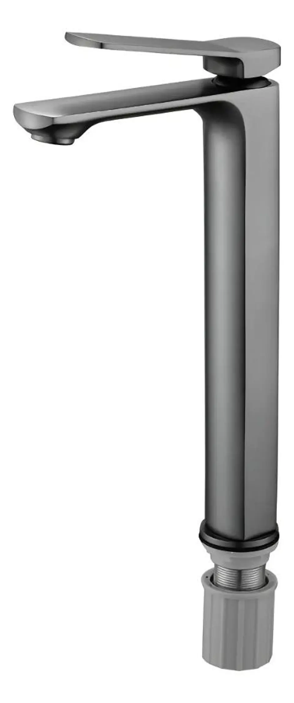 Llave Monomando Lavatorio Alto Kassel Taumm Deluxe Premium Gris Cepillado 1