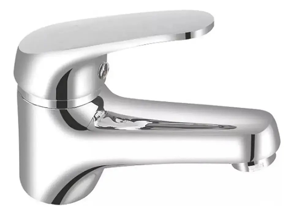 Llave Monomando Lavatorio Domenica Taumm Blanco Cromado 4