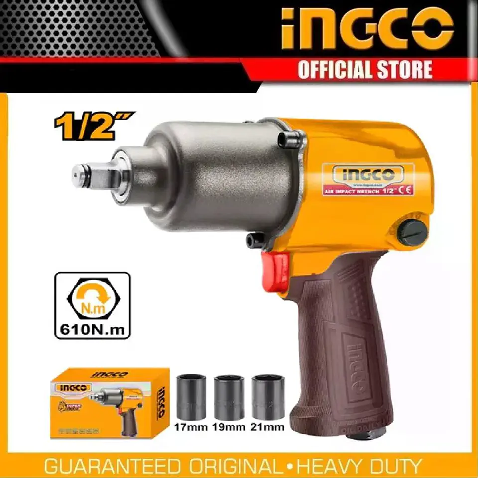 Llave Pistola De Impacto Neumatica 1/2 610 Nm Ingco Aiw12562 3