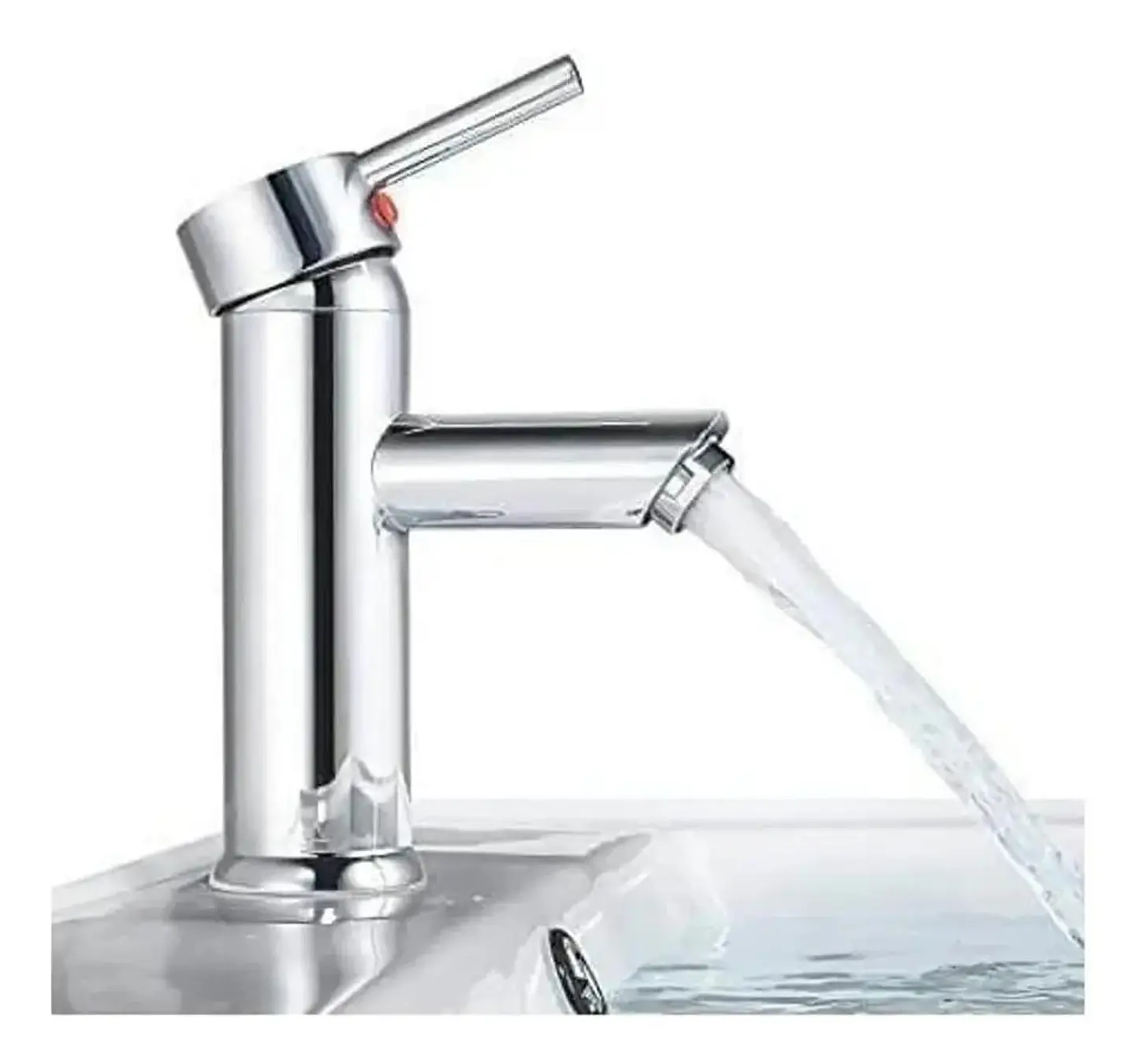 Llave Monomando Lavatorio Lavamanos Modern Plateado Cromado Plateado Brillante 2
