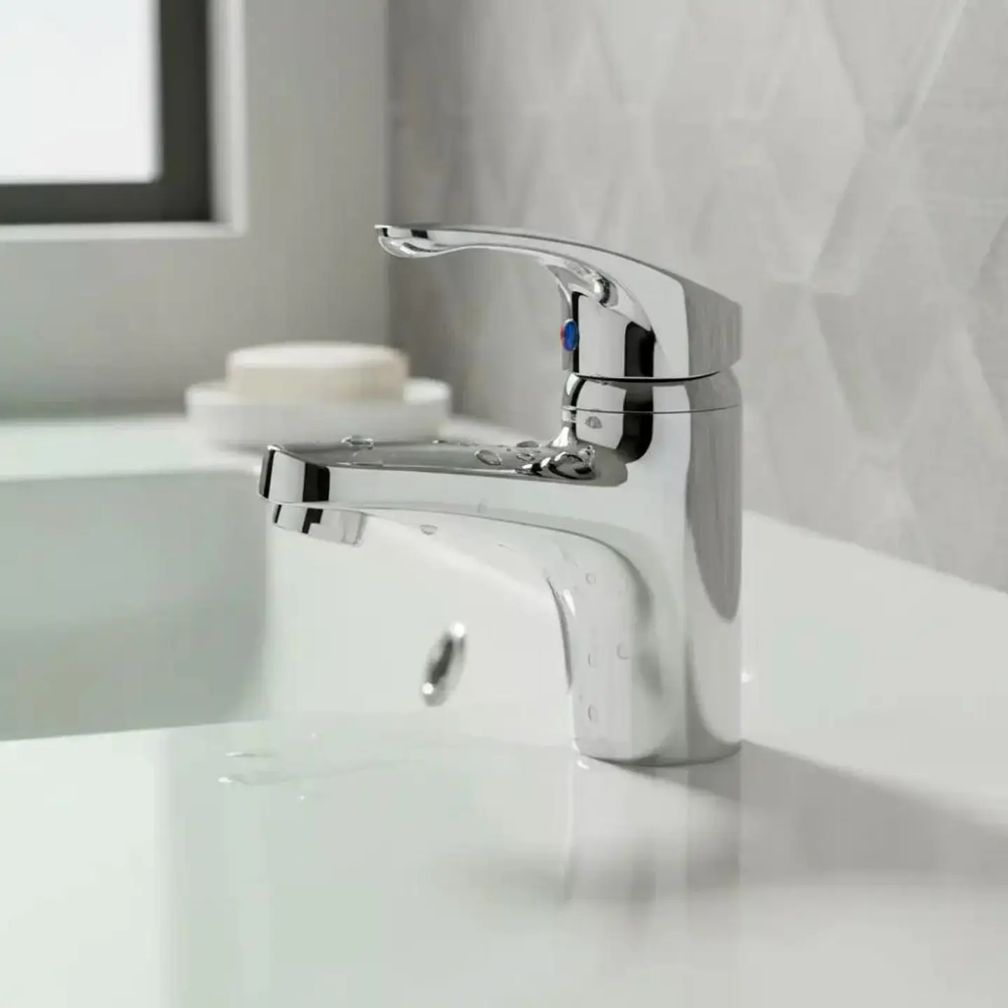 Llave Monomando Lavatorio Colomba Taumm Cromado Plateado Plateado Cromado 2