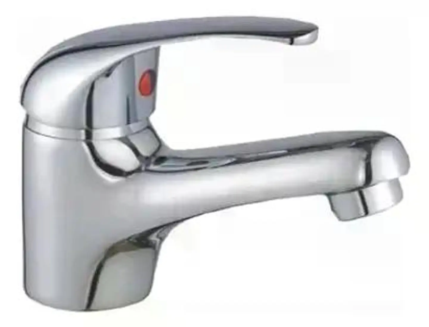 Llave Monomando Lavatorio Colomba Taumm Cromado Plateado Plateado Cromado 7