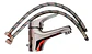 Llave Monomando Lavatorio Colomba Taumm Cromado Plateado Plateado Cromado - Miniatura 8