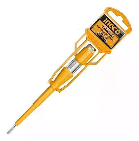 Medidor Detector Probador De Voltaje 100-500v Ingco Destorni Amarillo
