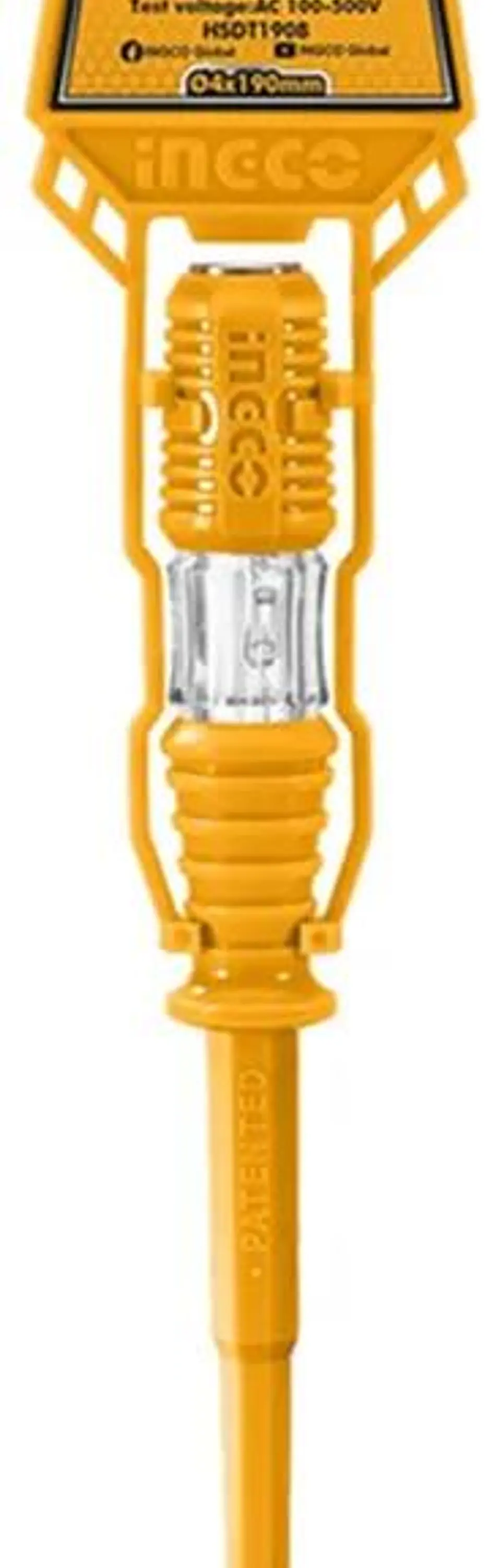 Medidor Detector Probador De Voltaje 100-500v Ingco Destorni Amarillo 3