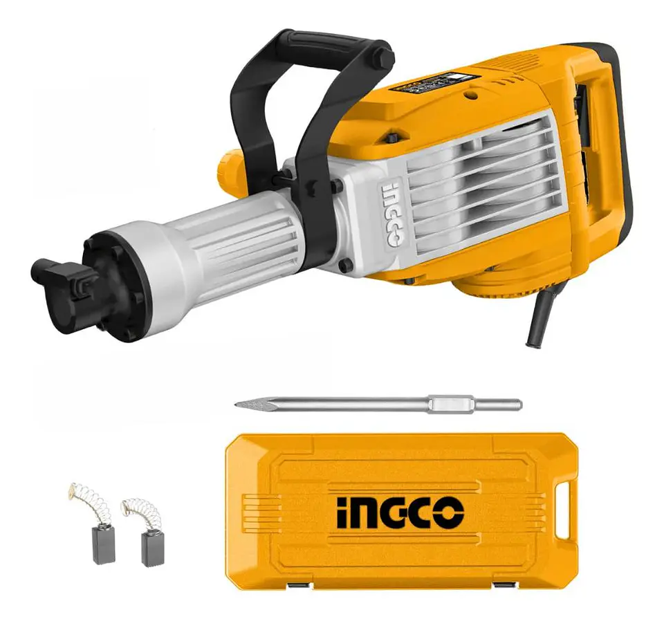 Martillo Demoledor Industrial Ingco 1700w Sds Hex 50 Joules Plateado 1