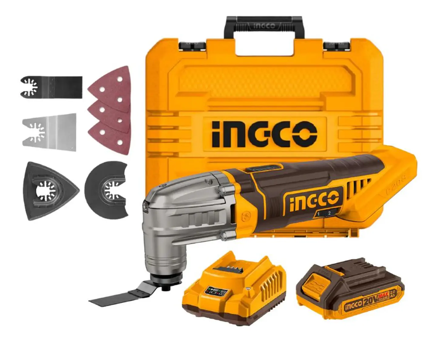 Multicortadora Multiuso Ingco 20v + Bat + Carg Cmli20228 1