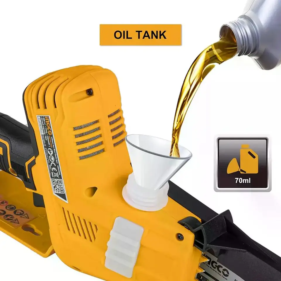 Mini Motosierra Ingco 20v 150 Mm Bl +2 Bat + Carg Cgsli20686 Amarillo 4