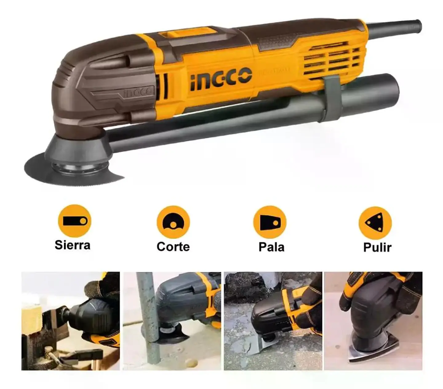 Multicortadora Multiproposito Electrica Ingco 300w Mf3008-7 5
