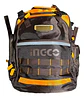 Mochila Porta Herramienta Industrial Ingco 46x38x17 Hbp01028 Naranjo/café - Miniatura 3
