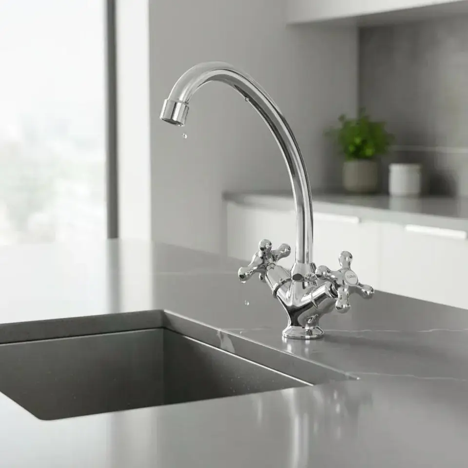 Monoblock Llave Para Lavaplato Bonn Taumm Gris 3