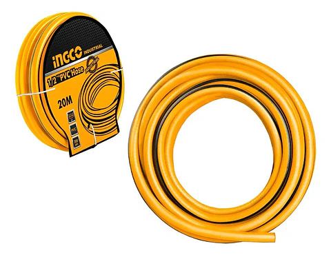 Manguera Industrial Reforzada Ingco Pvc 1/2 X 20 Mt 300 Psi Amarillo