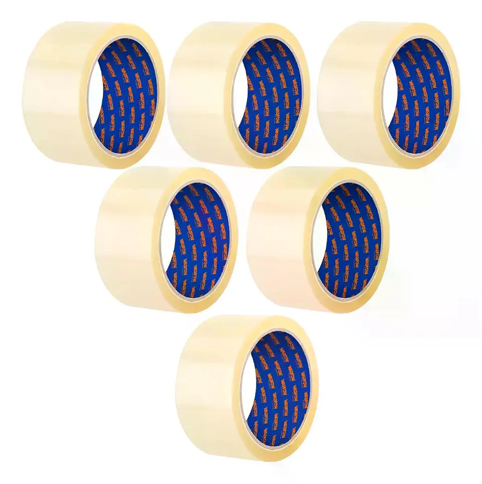 Pack 6 Cinta Adhesiva De Embalaje 48 Mm 50 M Transp Wadfow  Transparente Embalaje 1