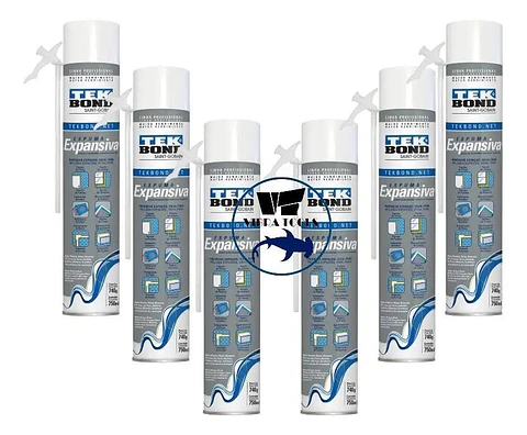 Pack 6 Espuma Expansiva Pu Tekbond 740 G / 750 Ml Uso Profes