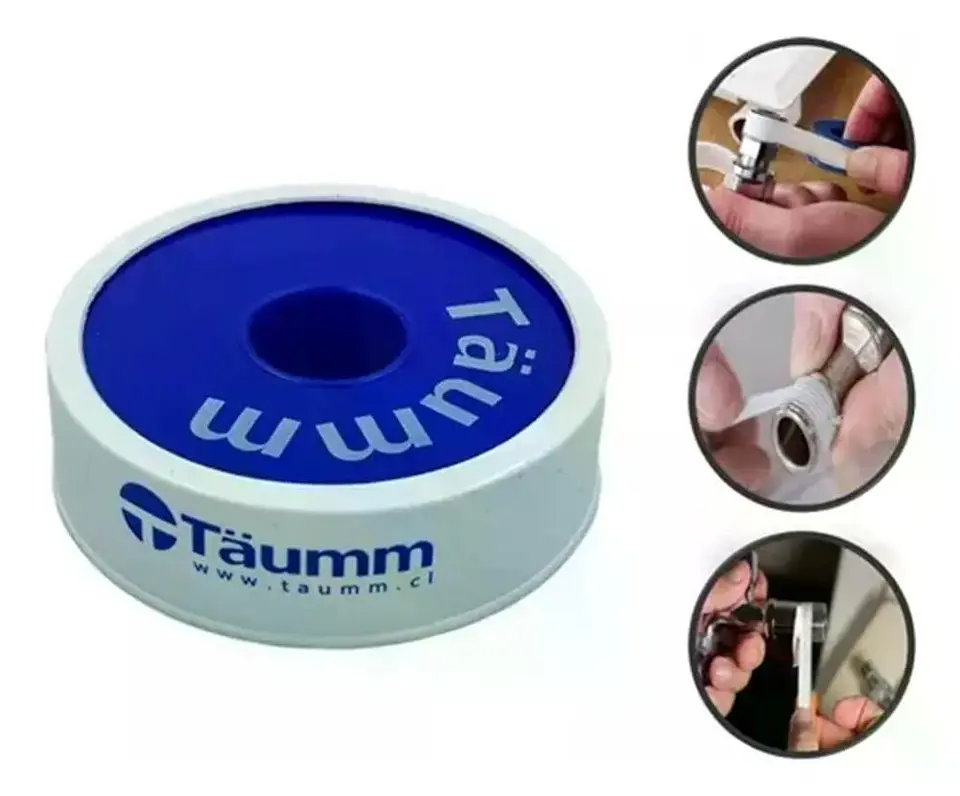 Pack 5 Teflon Domestico 3/4 PuLG Taumm Espesor 0.075 Mm 10 M 3