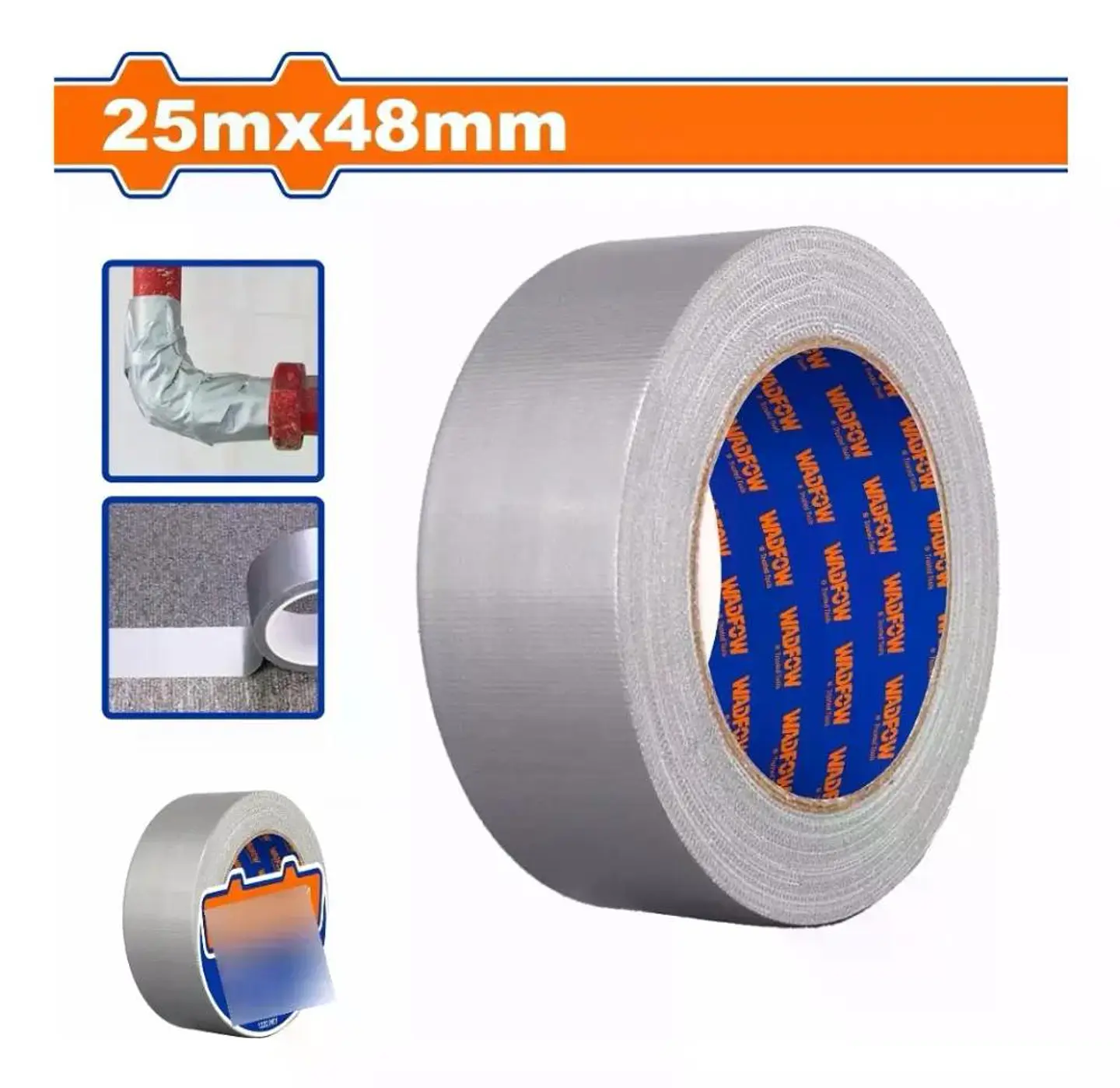 Pack 6 Cinta Adhesiva Multiuso 48mm 25 M Gris Wadfow Wvt2h12 Gris Multiuso 4