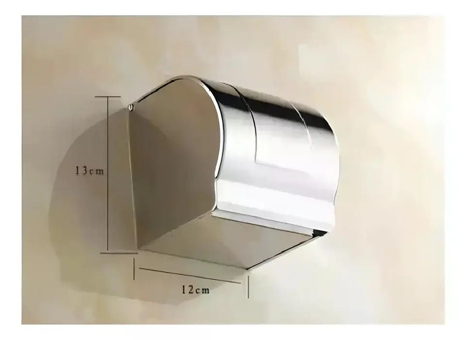 Porta Papel Higiénico Wc Metalico Redondo 4