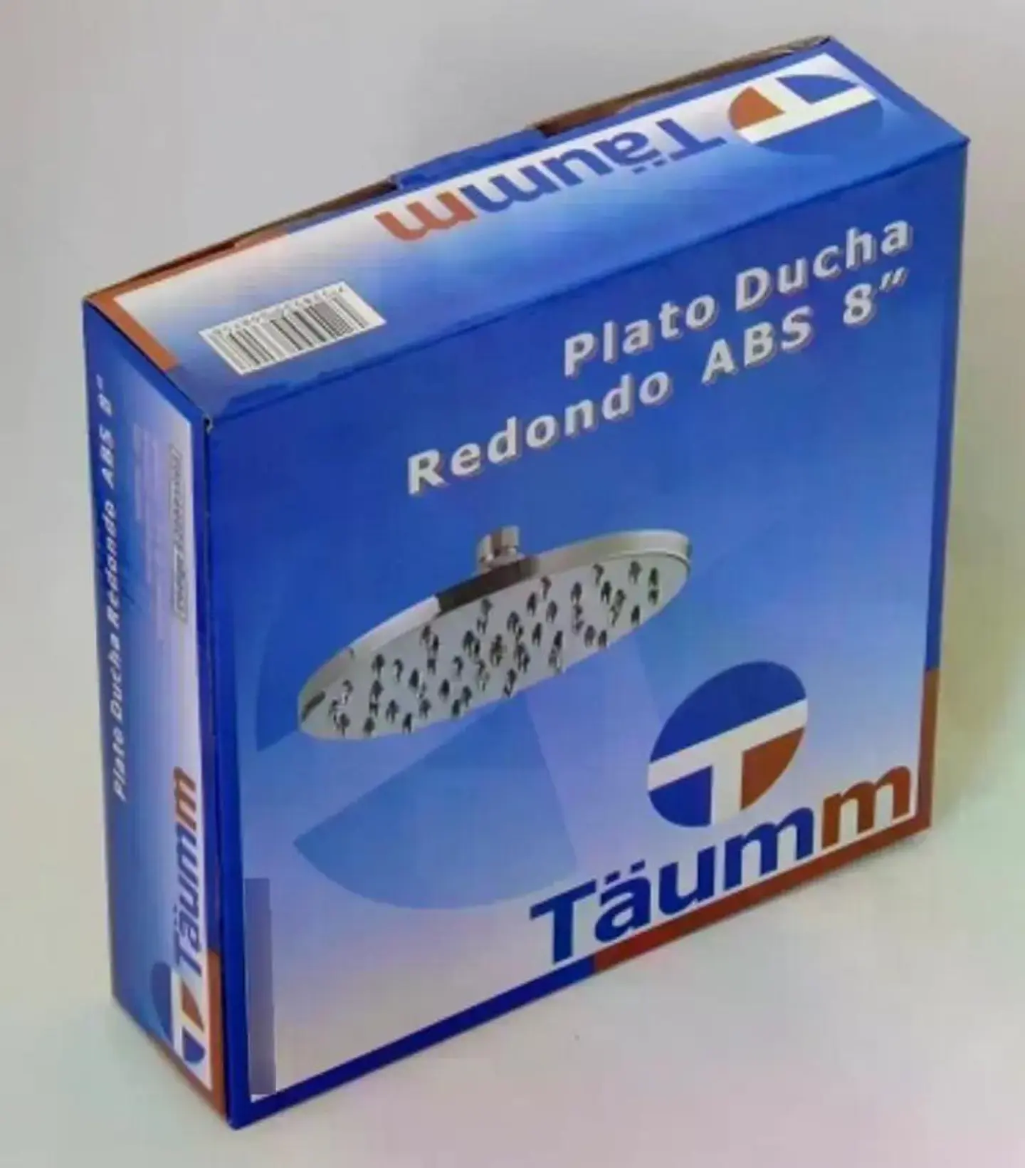 Plato Ducha Redondo Abs 8 Pulgadas Taumm Gris Gris 2