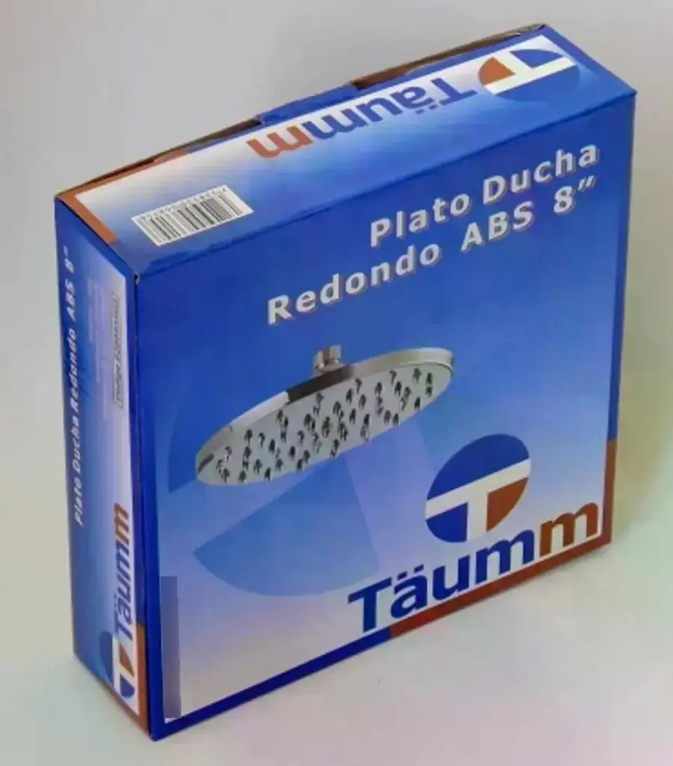 Plato Ducha Redondo Abs 8 Pulgadas Taumm Gris Gris 2