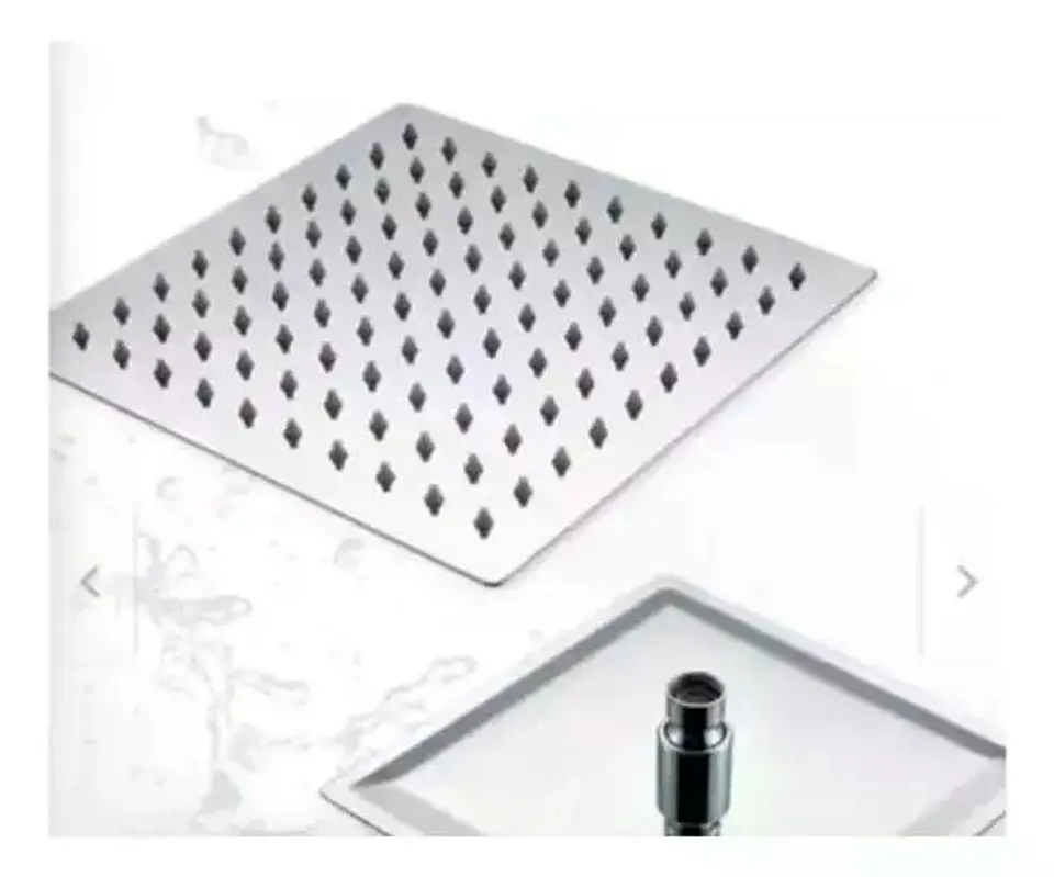 Plato Para Ducha Cuadrado 25 Cm Modern Taumm Acero Inoxidabl Gris 2