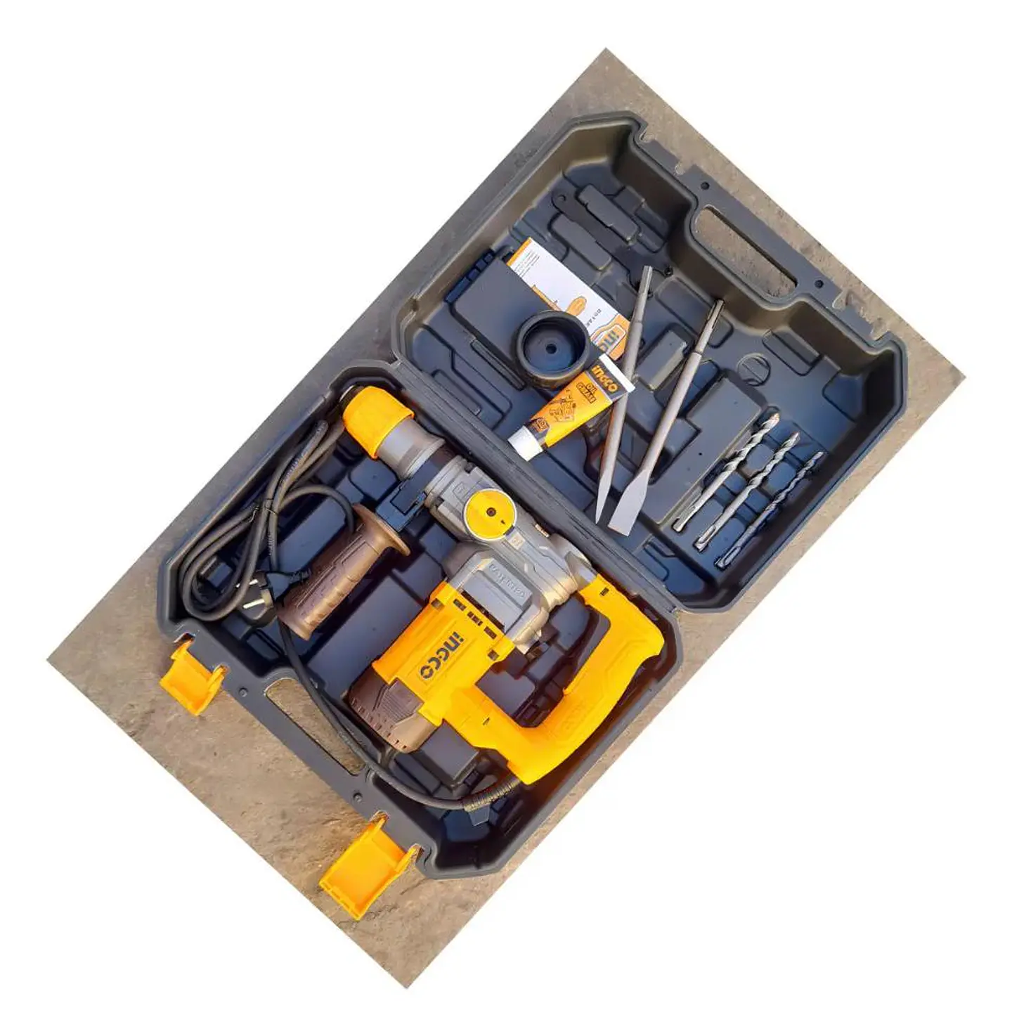 Rotomartillo Electroneumático Ingco Rh10506 Amarillo Frecuencia De 50hz/60hz Con 1.05kw De Potencia 50 Hz/60 Hz 4