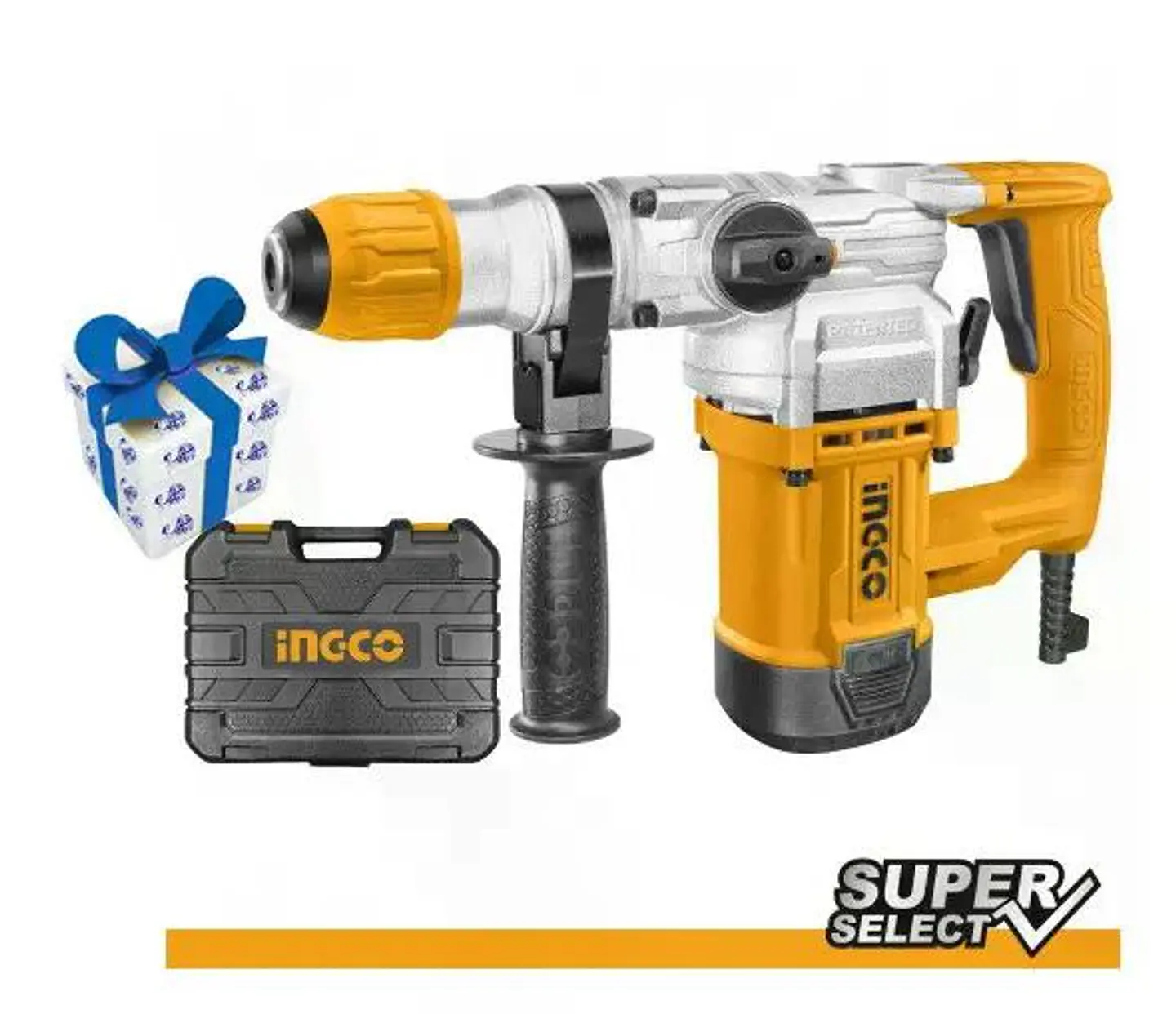 Rotomartillo Electroneumático Ingco Rh10506 Amarillo Frecuencia De 50hz/60hz Con 1.05kw De Potencia 50 Hz/60 Hz 6