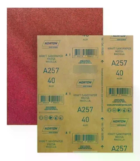 Set 10 Lijas En Seco Madera Masilla Norton 225x275 Mm A-257 40