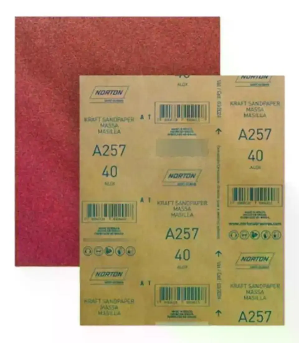 Set 10 Lijas En Seco Madera Masilla Norton 225x275 Mm A-257 40 1