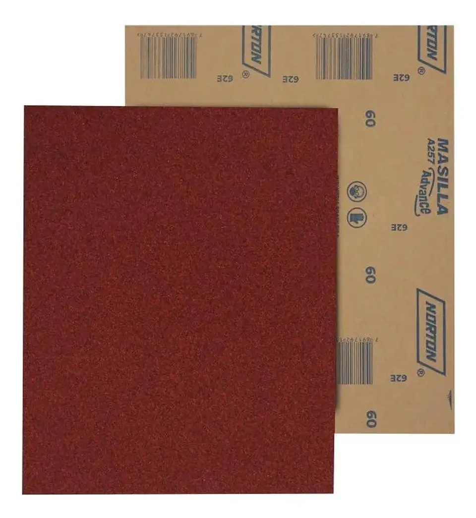 Set 10 Lijas En Seco Madera Masilla Norton 225x275 Mm A-257 150 1