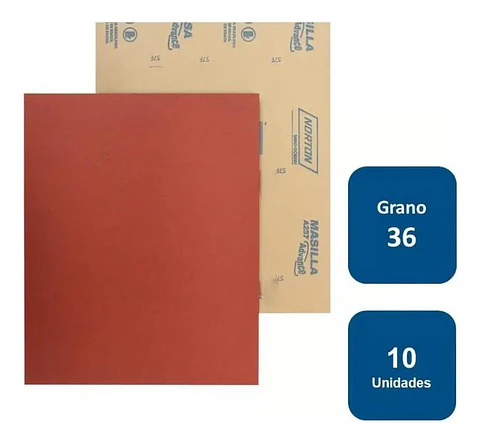 Set 10 Lijas En Seco Madera Masilla Norton 225x275 Mm A-257 36