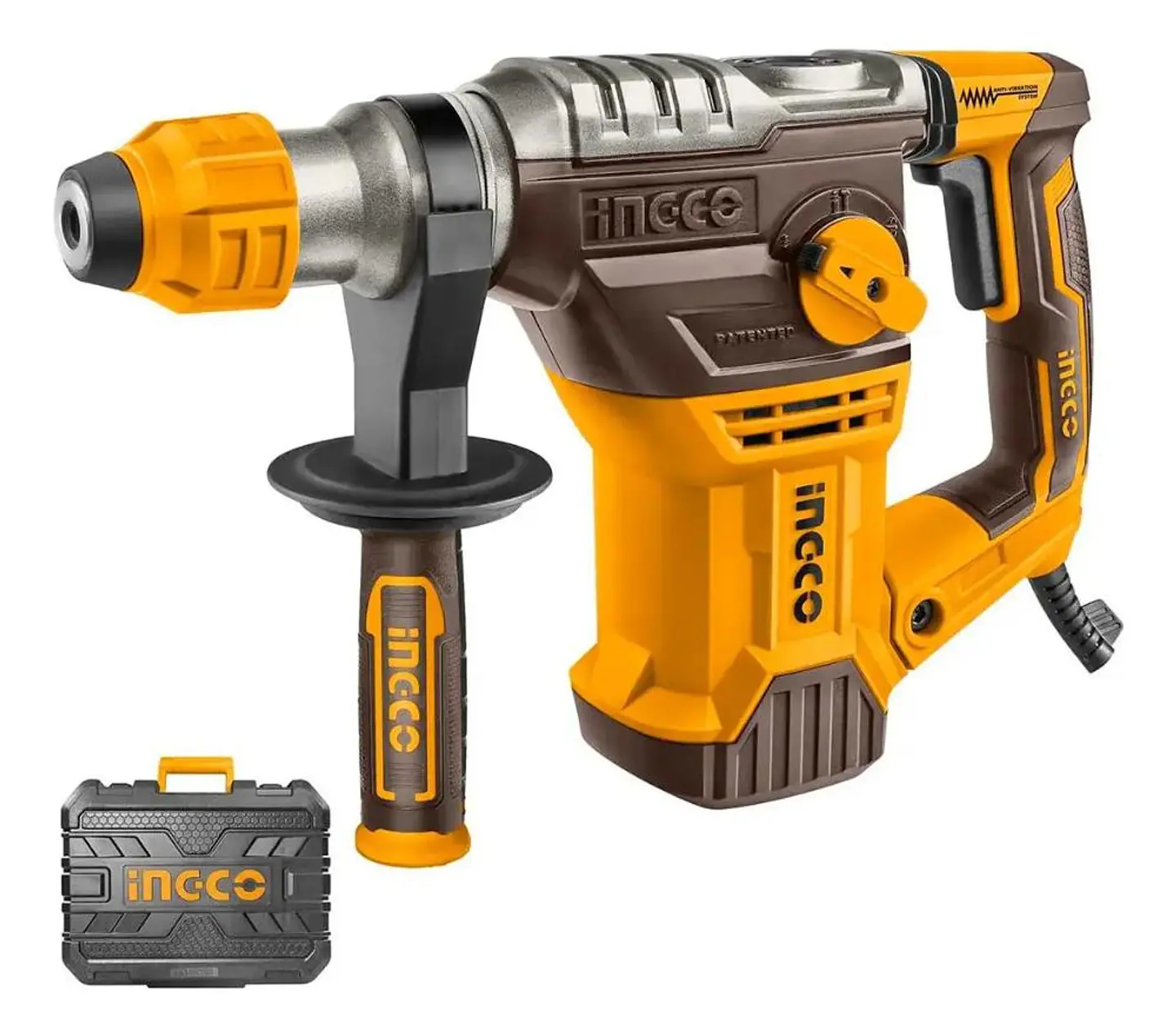 Rotomartillo Electrico 1500w Sds Plus Ingco 5.5j Rh150028-7 Marrón Oscuro 50/60 Hz 3