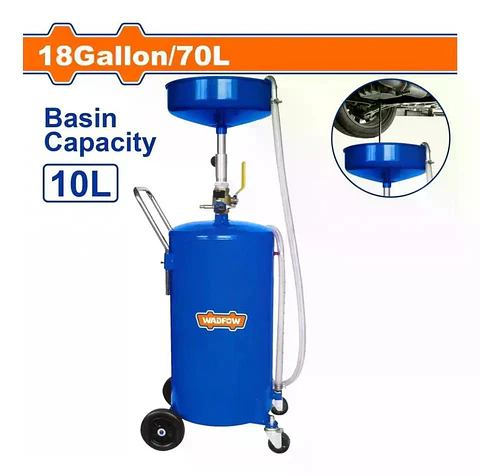 Recipiente Drenaje Aceite Automotriz Wadfow Portatil 70 Lt