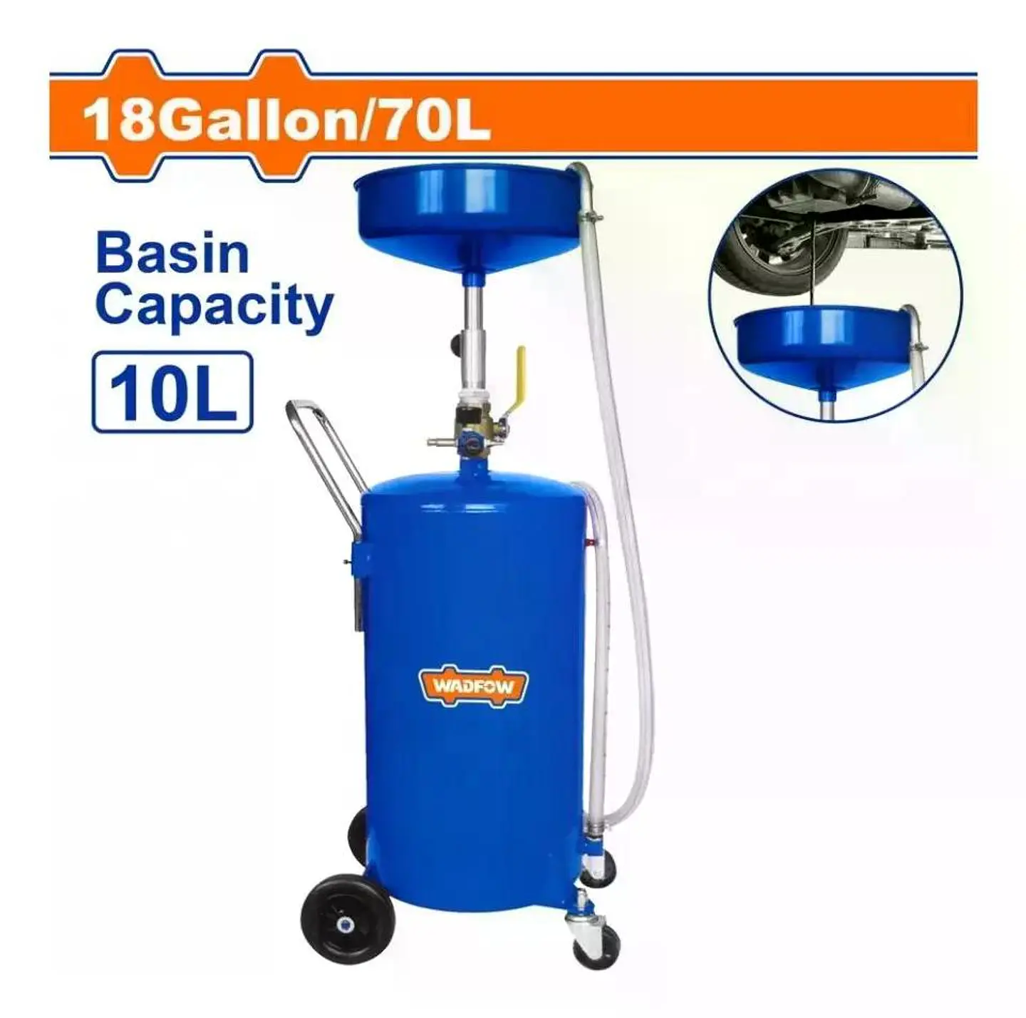 Recipiente Drenaje Aceite Automotriz Wadfow Portatil 70 Lt 1