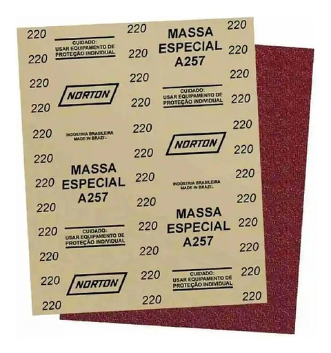 Set 10 Lijas En Seco Madera Masilla Norton 225x275 Mm A-257 220