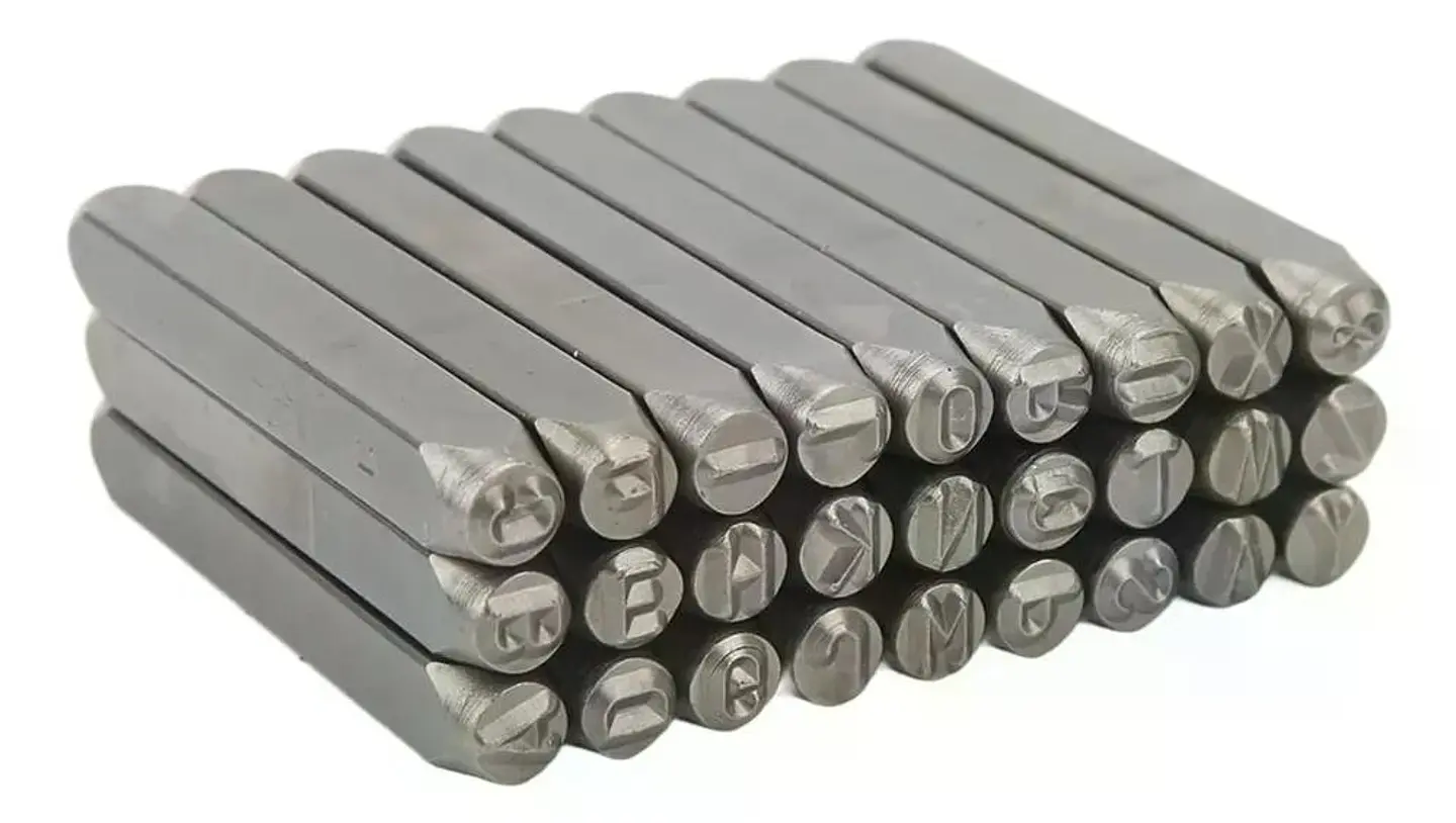 Set De 27 Punzones Letras A-z Y Simbolos 6 Mm 60 Mm Wadfow 6 Mm 5