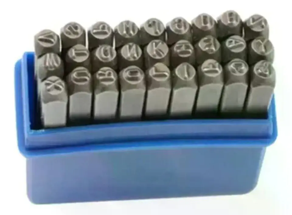 Set De 27 Punzones Letras A-z Y Simbolos 6 Mm 60 Mm Wadfow 6 Mm 10