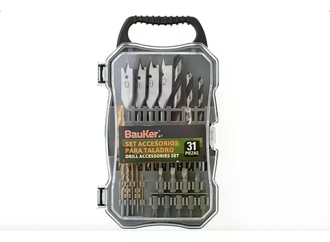 Set De Brocas Y Accesorios 31 Unidades Bauker