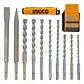 Set De Brocas Y Cinceles Sds Plus 10 Piezas Ingco Akd2101 - Miniatura 2