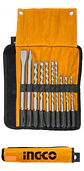 Set De Brocas Y Cinceles Sds Plus 10 Piezas Ingco Akd2101 - Miniatura 3
