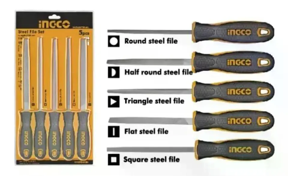 Set De Limatones Para Metal 5 Piezas Ingco 5