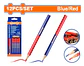 Set De 12 Lápiz Carpintero Bicolor Azul/rojo Wadfow Wmq2512 Azul - Miniatura 2