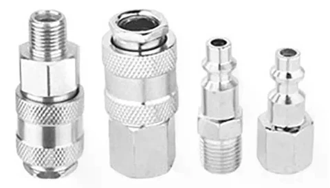 Set De 4 Acoples Neumatico Tipo Usa Macho /hembra 1/4 Wadfow