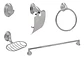 Set De Accesorios De Baño 5 Piezas Colomba Taumm Gris - Miniatura 1