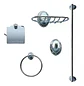Set De Accesorios De Baño 5 Piezas Colomba Taumm Gris - Miniatura 2