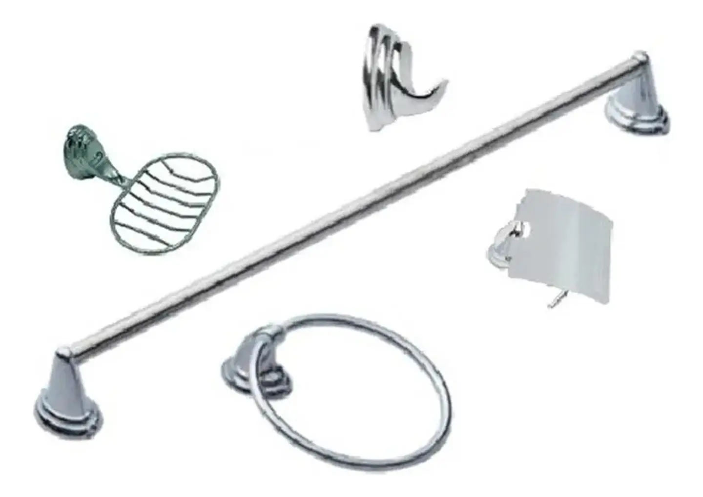 Set De Accesorios De Baño 5 Piezas Colomba Taumm Gris 3